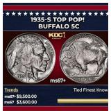 1935-s Buffalo Nickel TOP POP! 5c ms67+ SEGS
