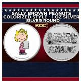 Sally Brown Peanuts Colorized Style - 1 oz Silver