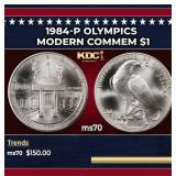 1984-p Olympics Modern Commem Dollar $1 ms70 SEGS