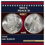 1923-s Peace Dollar $1 ms65 SEGS