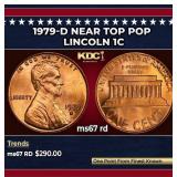 1979-d Lincoln Cent Near Top Pop 1c ms67 rd SEGS