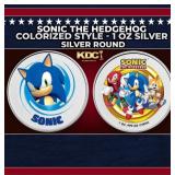 Sonic The Hedgehog Colorized Style - 1 oz Silver R