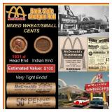 Lincoln Wheat Cent 1c Mixed Roll Orig Brandt McDon