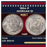 1904-p Morgan Dollar $1 Grades ms63