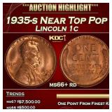 1935-s Lincoln Cent Near Top Pop 1c ms66+ rd SEGS