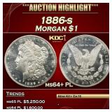 1886-s Morgan Dollar $1 ms64+ PL SEGS