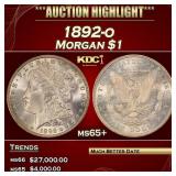 1892-o Morgan Dollar $1 ms65+ SEGS