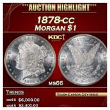 1878-cc Morgan Dollar $1 ms66 SEGS