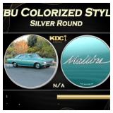 1966 Chevrolet Malibu Colorized Style - 1 oz Silve