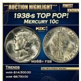 1938-s Mercury Dime TOP POP! 10c ms68+ fsb SEGS