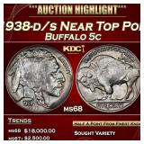 1938-d/s Buffalo Nickel Near Top Pop 5c ms68 SEGS