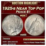 1925-s Peace Dollar Near Top Pop $1 ms65 SEGS