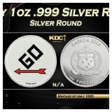 2024 Pass GO Monopoly 1oz .999 Silver Round Colori