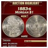 1883-s Morgan Dollar $1 ms62 USCG