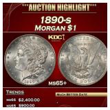 1890-s Morgan Dollar $1 ms65+ SEGS