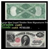 1917 $1 Large Size Legal Tender Note Grades Select