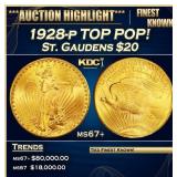 1928-p Gold St. Gaudens Double Eagle TOP POP! $20