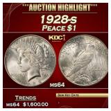 1928-s Peace Dollar $1 ms64 SEGS