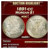 1891-cc Morgan Dollar $1 ms65+ SEGS
