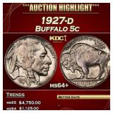 1927-d Buffalo Nickel 5c ms64+ SEGS
