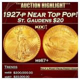 1927-p Gold St. Gaudens Double Eagle Near Top Pop!