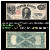1917 $1 Large Size Legal Tender Note Grades vf++ S