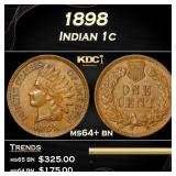 1898 Indian Cent 1c Grades ms64+ bn