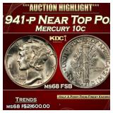 1941-p Mercury Dime Near Top Pop! 10c ms68 FSB SEG