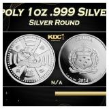2024 Mr. Monopoly 1oz .999 Silver Round Samoa Roun