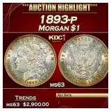 1893-p Morgan Dollar $1 ms63 USCG