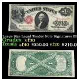 1917 $1 Large Size Legal Tender Note Grades vf++ S