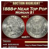 1888-p Morgan Dollar Near Top Pop $1 ms67+ SEGS