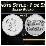 Snoopy Peanuts Style - 1 oz Silver Round Round