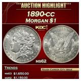 1890-cc Morgan Dollar $1 ms62 USCG