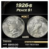 1926-s Peace Dollar $1 Grades ms65