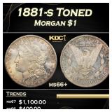 1881-s Morgan Dollar Toned $1 ms66+ SEGS