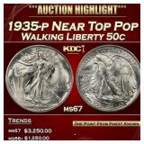1935-p Walking Liberty Half Dollar Near Top Pop 50