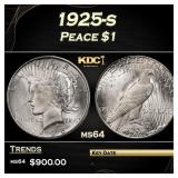 1925-s Peace Dollar $1 Grades ms64