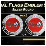 Corvette Colorized Radial Flags Emblem Style - 1 o