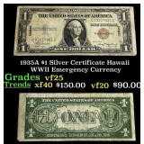1935A $1 Silver Certificate Hawaii WWII Emergency