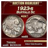 1923-s Buffalo Nickel 5c ms65 SEGS