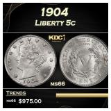 1904 Liberty Nickel 5c ms66 SEGS