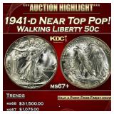 1941-d Walking Liberty Half Dollar Near Top Pop! 5