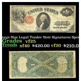 1917 $1 Large Size Legal Tender Note Grades vf+ Si
