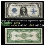 1923 $1 large size Silver Certificate Grades xf+ S
