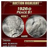 1926-d Peace Dollar $1 ms66 SEGS
