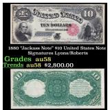 1880 $10 United States Note "Jackass Note" Grades
