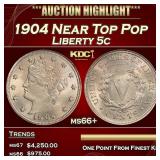 1904 Liberty Nickel Near Top Pop 5c ms66+ SEGS