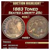 1883 Proof Seated Liberty Quarter Toned 25c pr66+