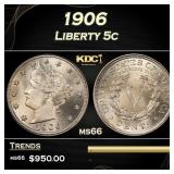 1906 Liberty Nickel 5c ms66 SEGS